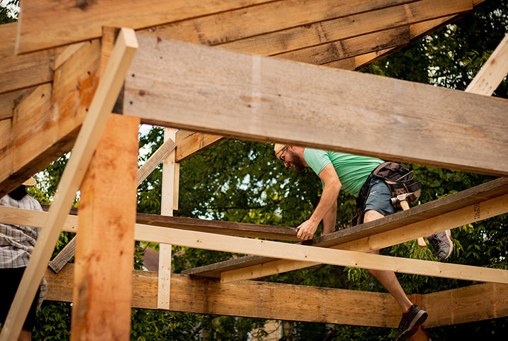 Building a cabin in Utah Mountains
