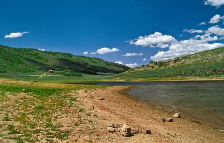 Scofield Reservoir area in 2023 with view of Scofield Mountain Estates properties for sale