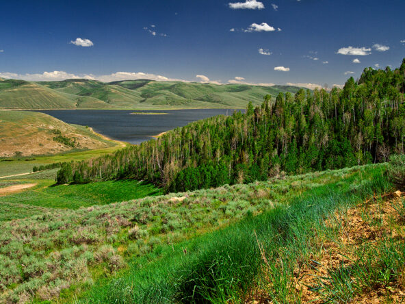 View from lot B4 near Scofield, mountain property in Utah