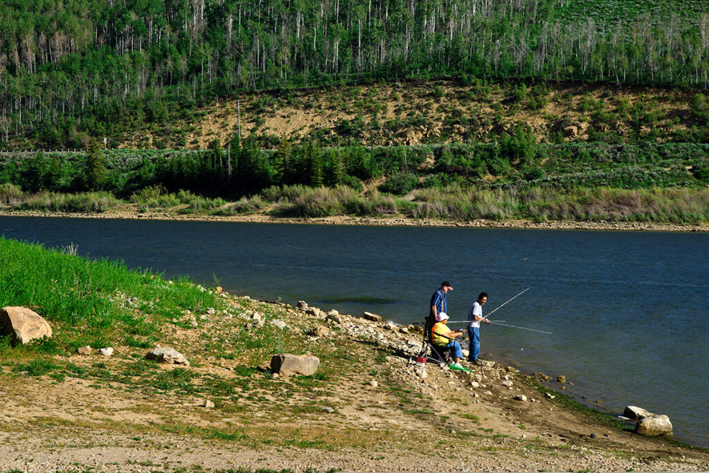 Fishing at Scofield Reservoir