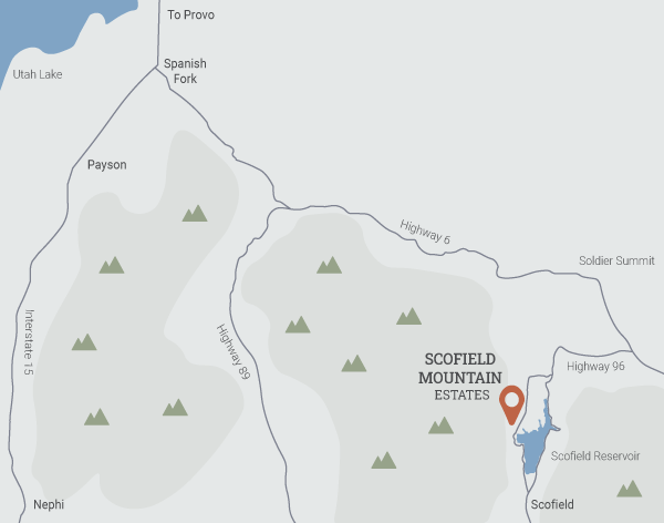 Directions to Scofield Mountain Estates from Spanish Fork, Utah